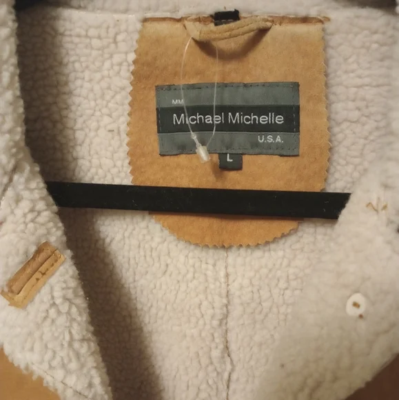 [[NWOT]] Michael Michelle genuine leather long coat - Picture 3 of 6